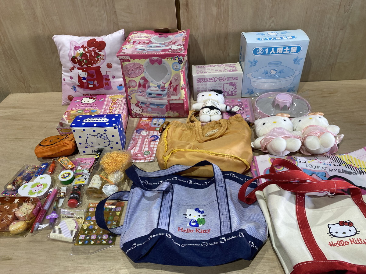 13-97 Sanrio Kitty Kitty Chan etc. set sale bag key holder ballpen earthenware pot glass etc. secondhand goods, unused goods contains long-term storage 