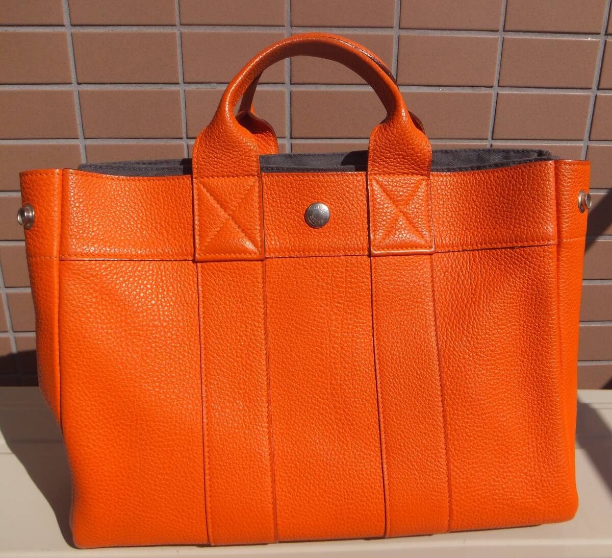 エルメス HERMES フールトゥ PM皮 トート ハンドバッグ メゾンエルメス限定品 USEDの画像2