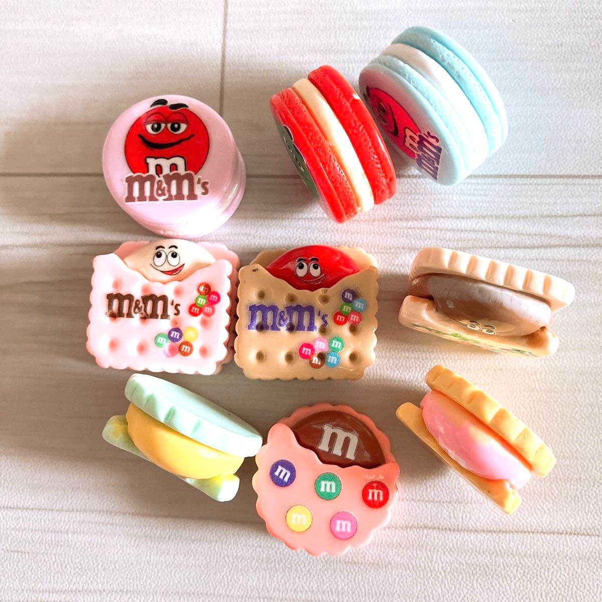 m&m’s　mチョコ　ミニチュア　デコパーツ　クッキー　ビスケット　30個　¥1300