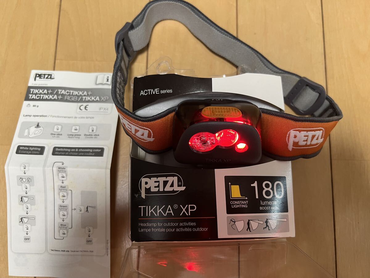 送料無料 PETZL(ペツル) ティカXP オレンジ E99HOU（未使用に近い）