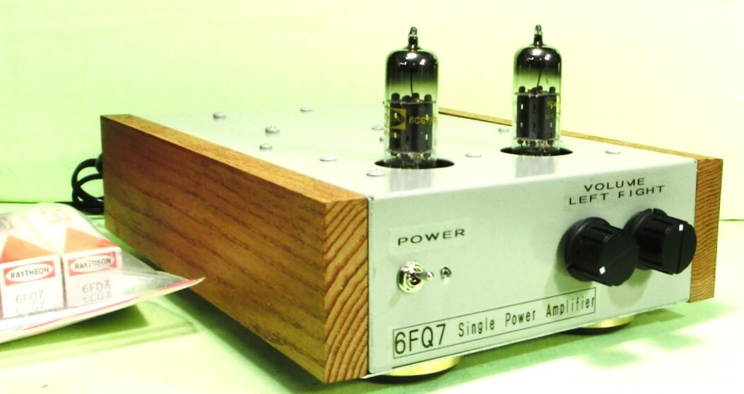 自作完成品　『６FQ７Single Ended Power Amplifier』コンパチブル仕様 TYPE-2 横板付き