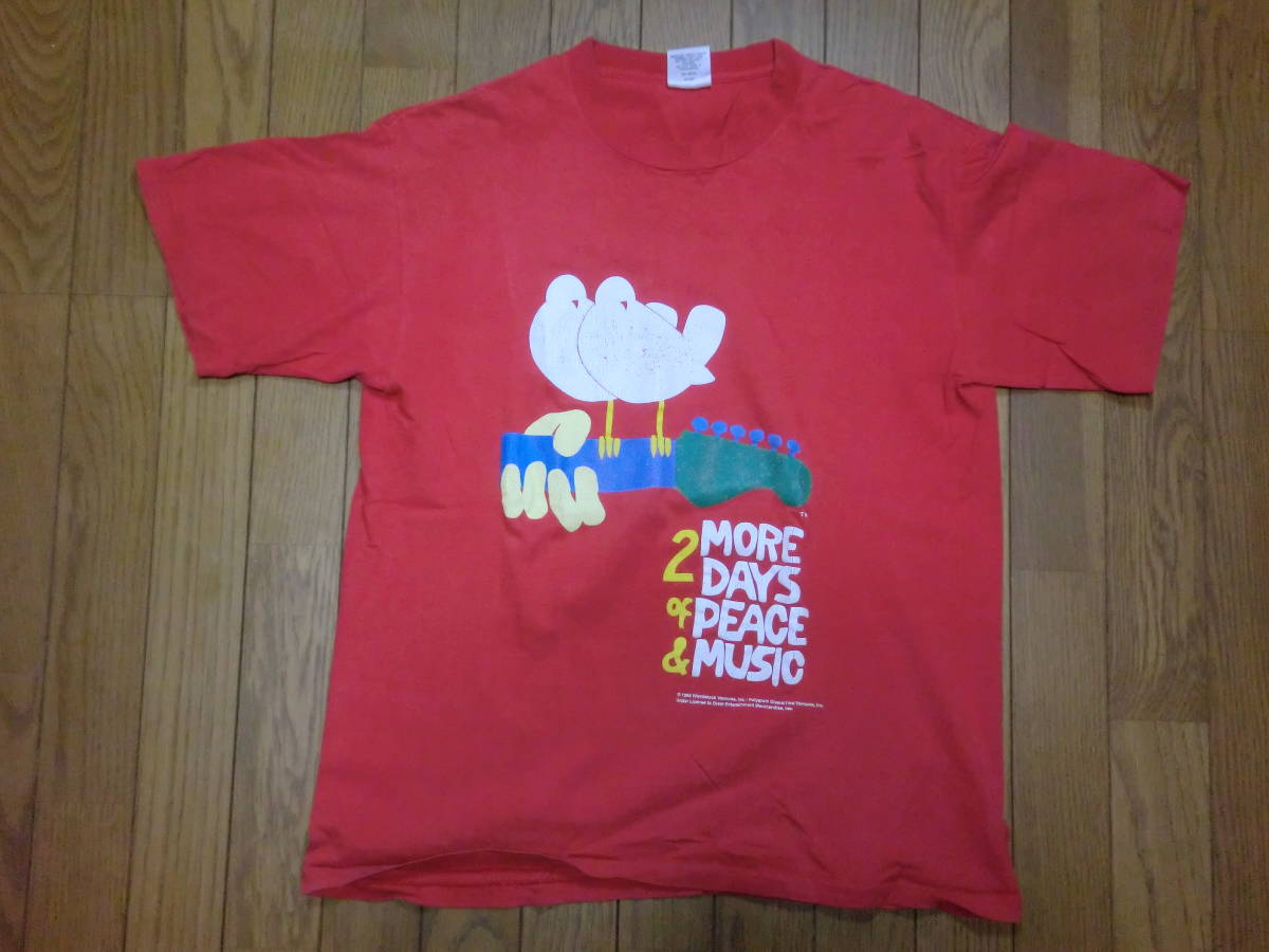 レア 90s USA製 WOODSTOCK94 ウッドストック94 Tシャツ オリジナル 赤 鳩 ビンテージ コピーライト入り ロックフェスティバル_画像1