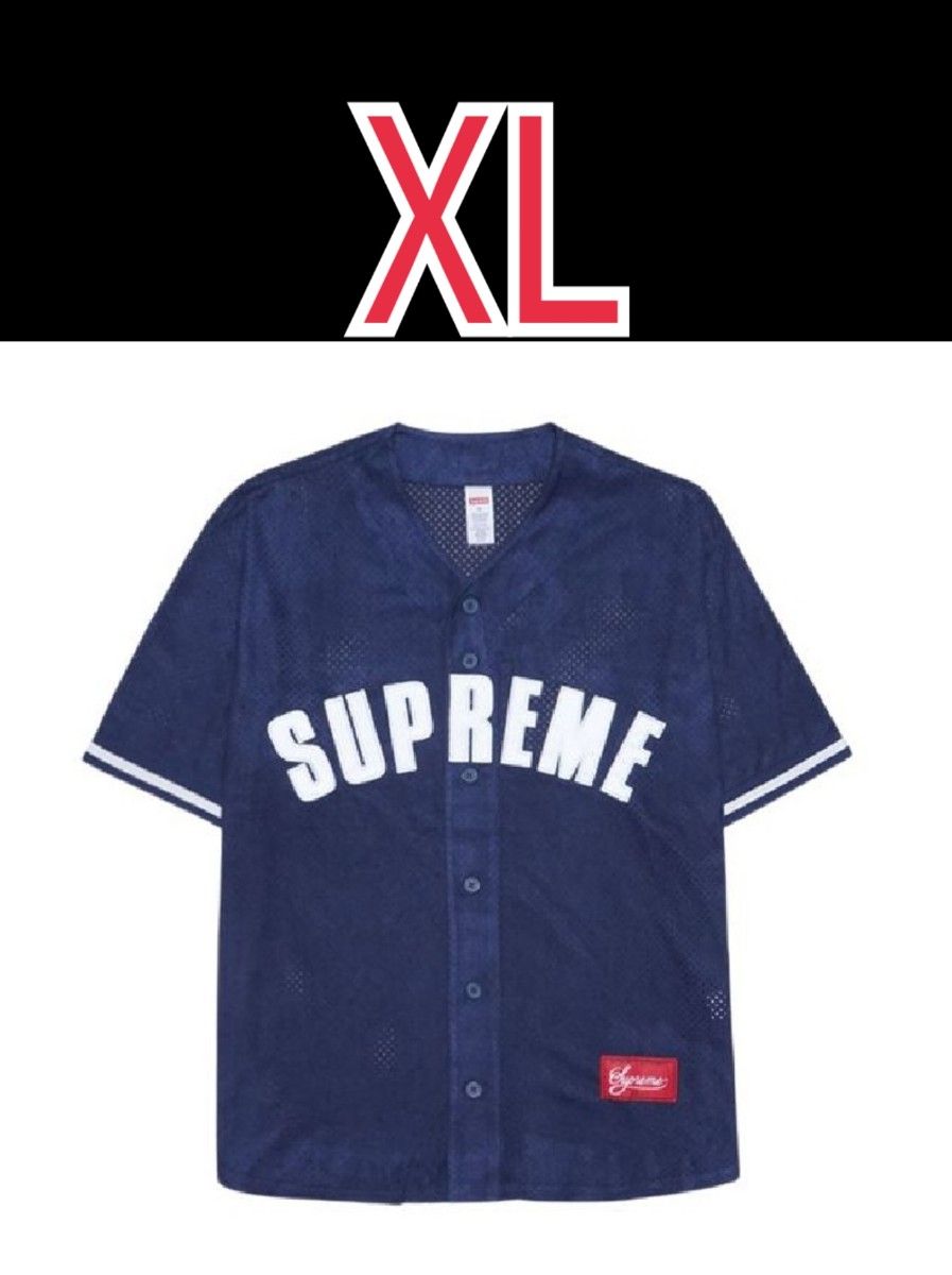 Supreme Ultrasuede Mesh Baseball Jersey ベースボールシャツ