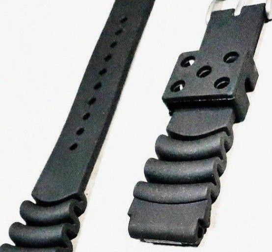 新品未使用品 ウレタンバンド ラバーベルトブラック 20mm 腕時計 【対応】SEIKO  ダイバー