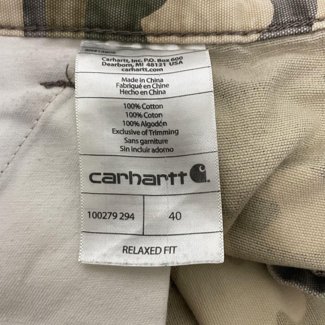 ◆ Carhartt ◆ カーハート ショートパンツ ハーフパンツ 迷彩 40 かもフラ ワークパンツ 短パン_画像9