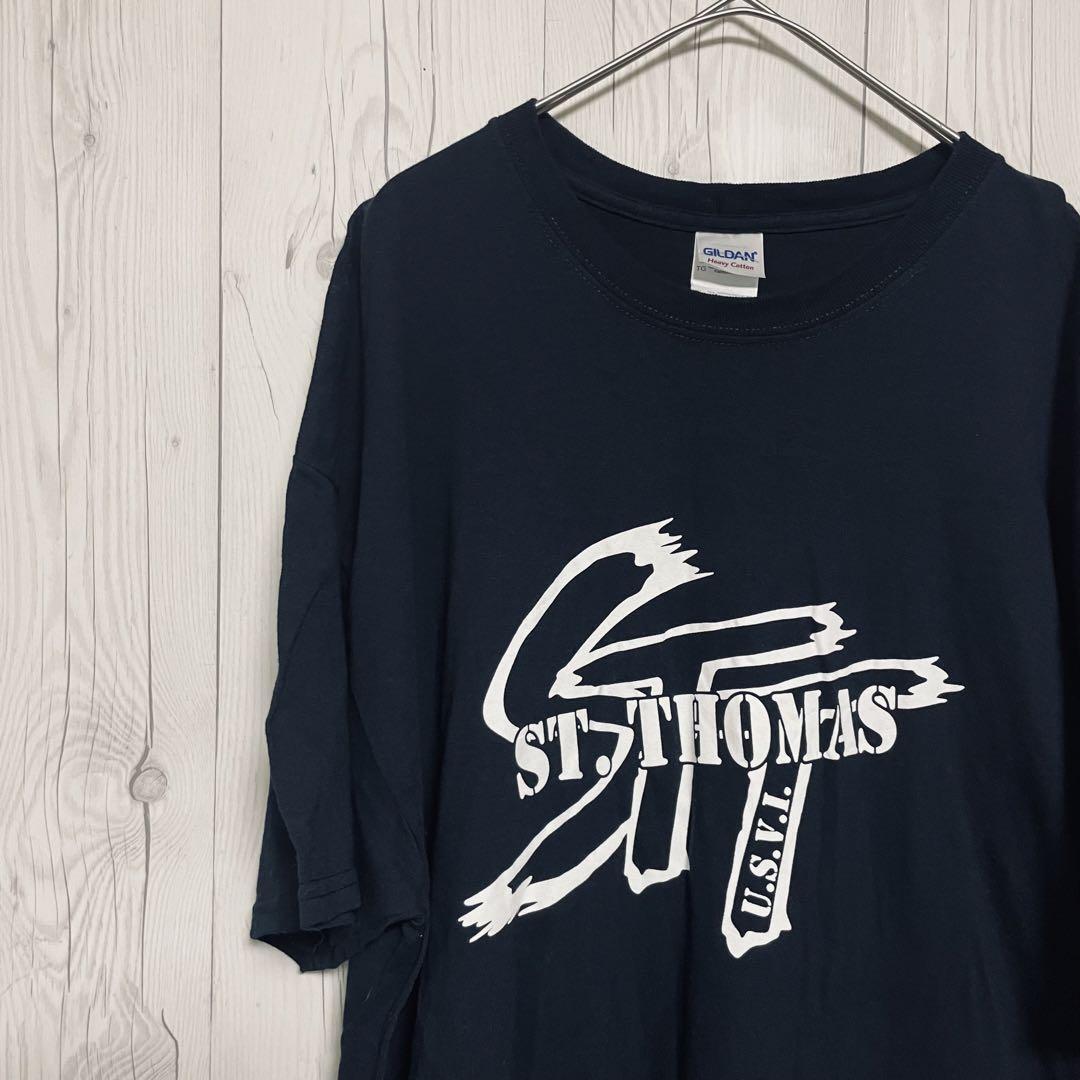 ◆ GILDAN ◆ ギルダン Tシャツ XL ロゴTシャツ ブラック 黒 ST. THOMAS