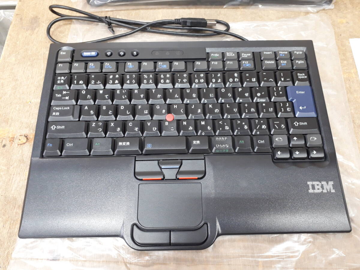 ■IBM Thinkpad USB トラベルキーボード トラックポイント＆タッチパッド付 USBタイプ SK-8845 ケース付　動作確認済　中古_画像2