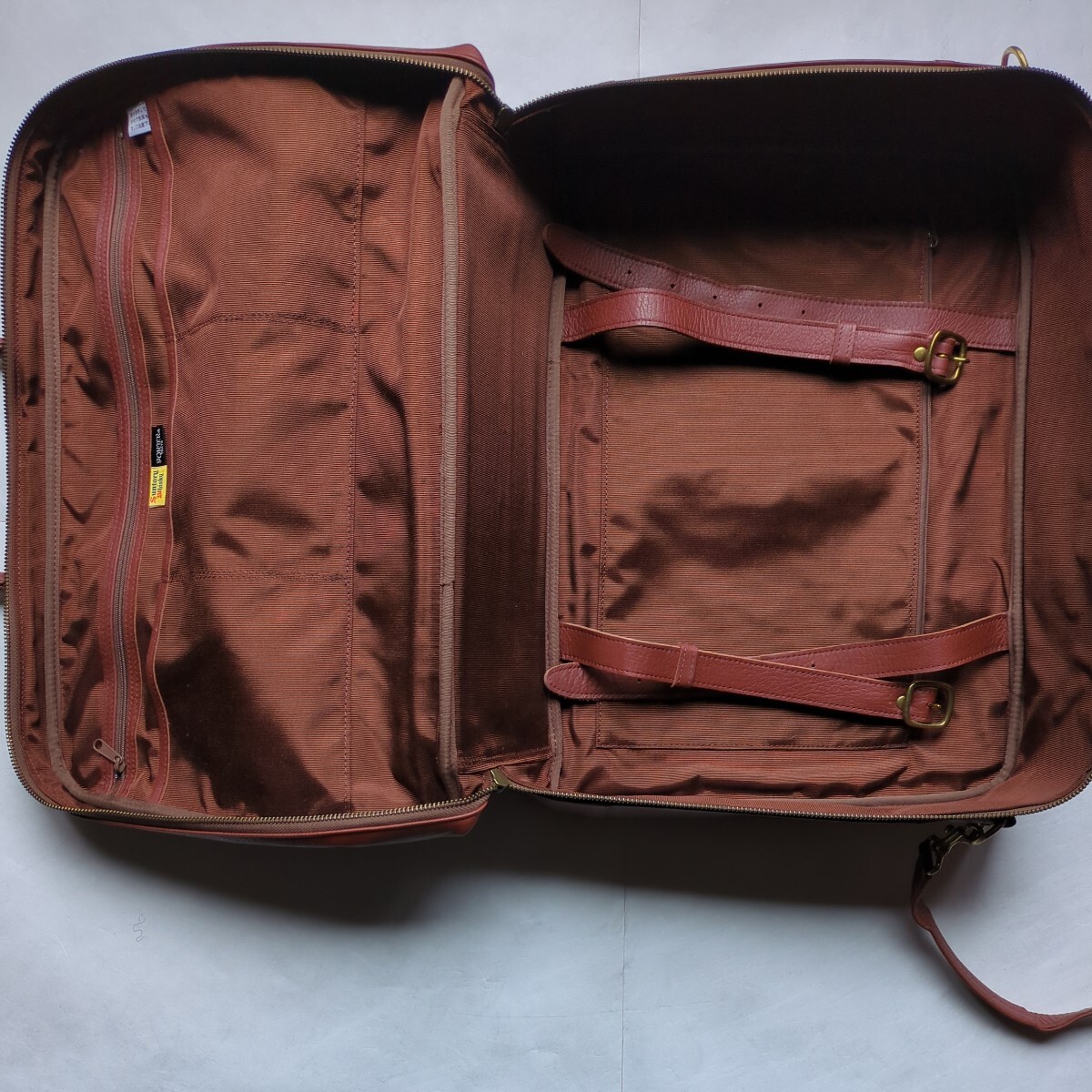 吉田カバン 　サントリーウィスキー、 PORTER コラボ　本革ボストンバッグ　ブラウン 旅行バッグ　サイズ約 横46縦31幅16　同梱不可商品。_画像7