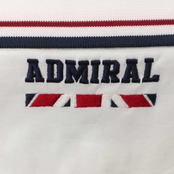 Admiral GOLF アドミラル ゴルフ 春夏 ロゴ ユニオンジャック刺繍★ ライン 半袖 ポロシャツ Sz.M　メンズ　C4T04224_5#A_画像5