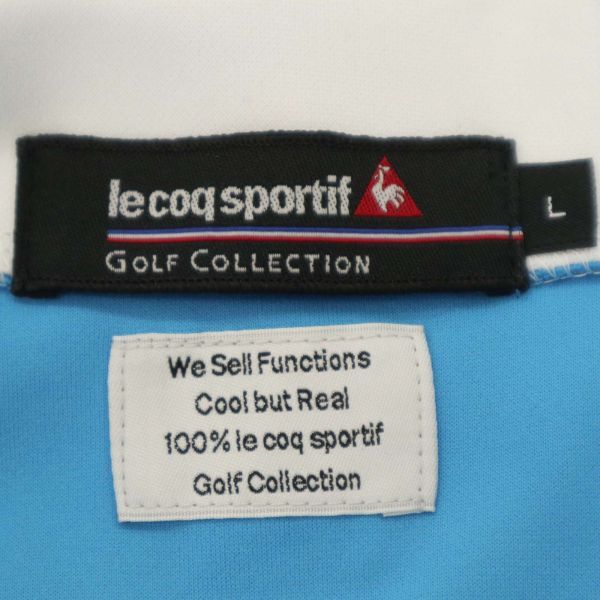 le coq sportif GOLF ルコック スポルティフ ゴルフ 通年 エルボーパッチ★ FRANCE 長袖 ハーフジップ シャツ Sz.L　メンズ　C4T04310_5#C_画像6