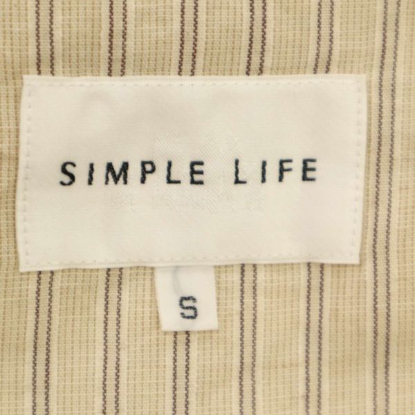 SIMPLE LIFE シンプルライフ レナウン 春夏 麻 リネン混★ ストライプ カバーオール ジャケット Sz.S　メンズ　C4T04369_5#M_画像6