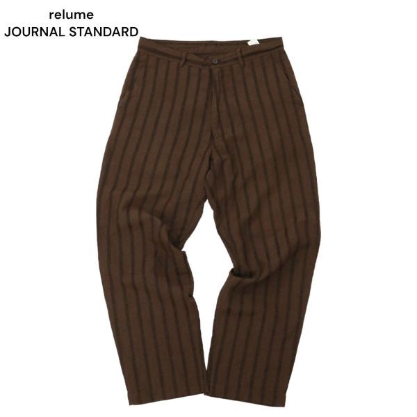 relume JOURNAL STANDARD ジャーナルスタンダード 春夏 麻 リネン混★ ストライプ スラックス パンツ Sz.M　メンズ　C4B02072_5#P_画像1