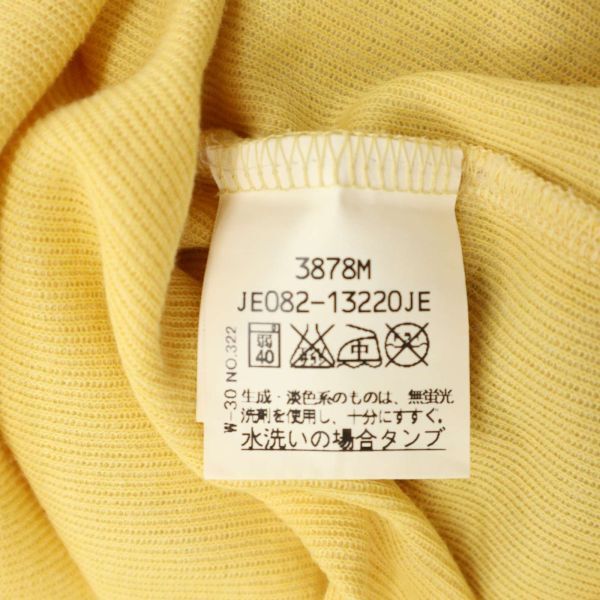adabat アダバット 通年 ドッグ ロゴ刺繍★ 長袖 ストライプ ポロシャツ Sz.4　メンズ 日本製 ゴルフ 黄色　C4T04450_5#F_画像8