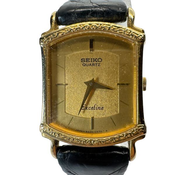  Seiko SEIKO Exceline Exceline 8420-6140 14KT×ST женские наручные часы кварц 
