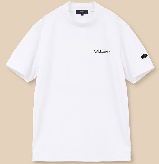 バーゲンで 《2024年春夏》【ゆうパケット対応可】キャロウェイ C24134119 バックプリント半袖シャツ(1030)白(LL) キャロウェイ