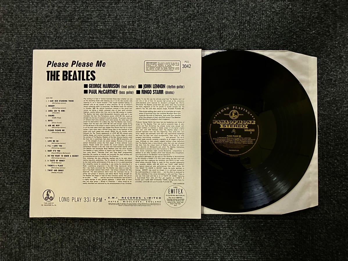 GOLD PARLOPHONE stereo PCS3042 BEATLES PLEASE PLEASE ME Reissue Vinyl LP ビートルズレコード john lennon paul mccartney EU UK_画像2