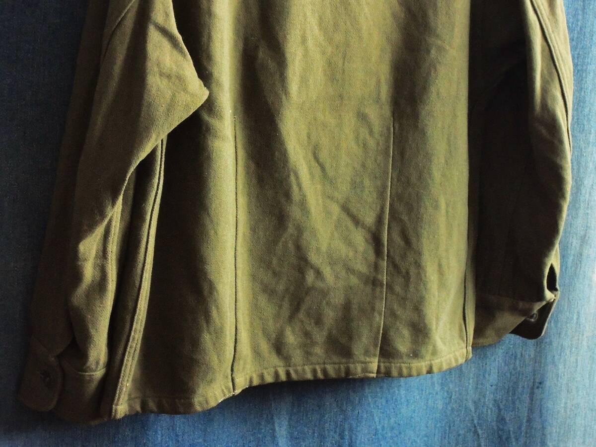 50sビンテージUSA1950年代US ARMY米軍KOREAN WAR朝鮮戦争アメリカ陸軍ウールシャツUS古着ミリタリージャケット尿素ボタン釦USN30s40sコートの画像9