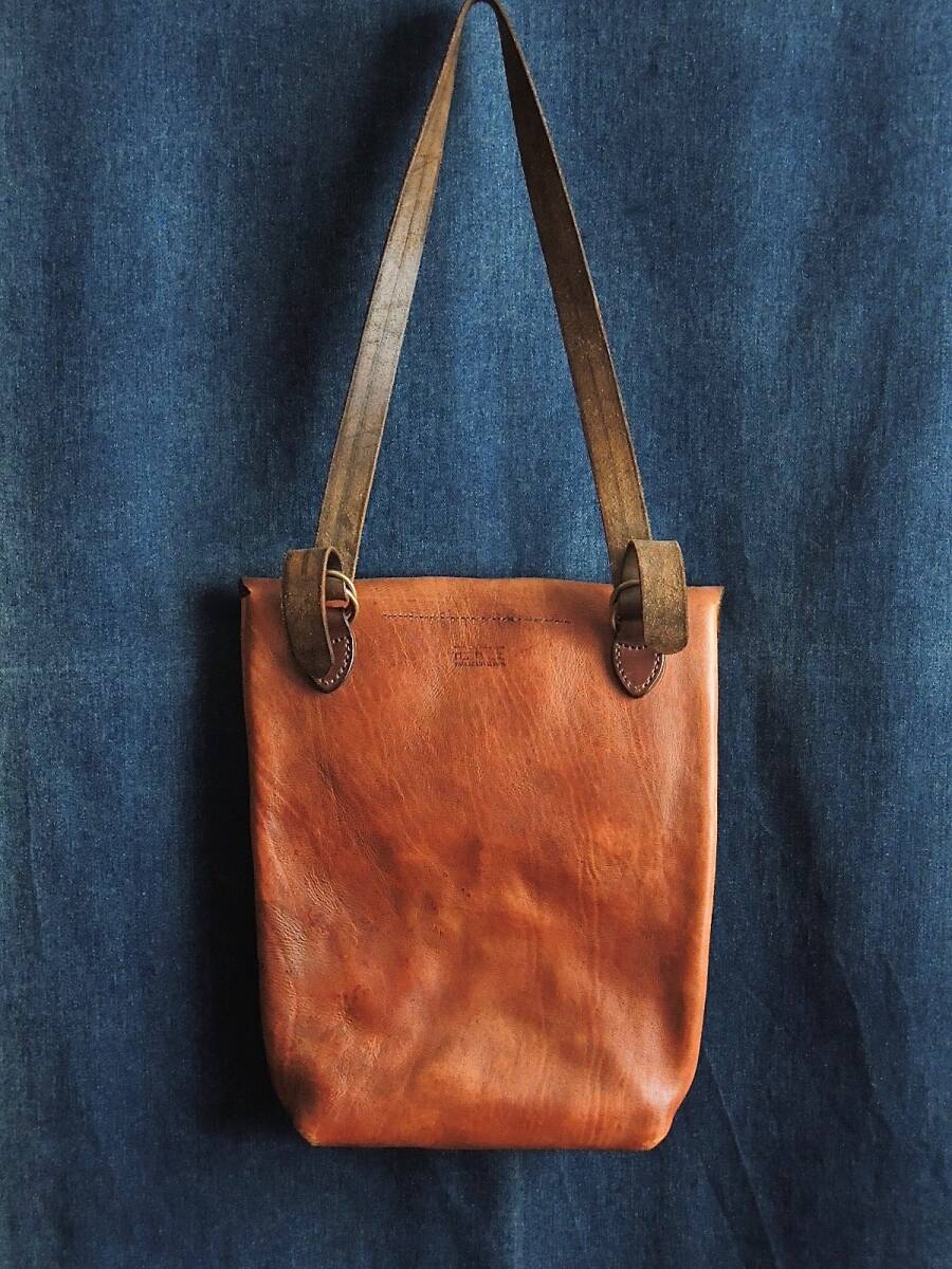  американский производства a.b.k. custum leather craft один листов кожа мясо толщина кожа сумка на плечо сумка abk guidi RRL J.augur US MAIL BAG BREE MOTO HENRY CUIR ma+esde