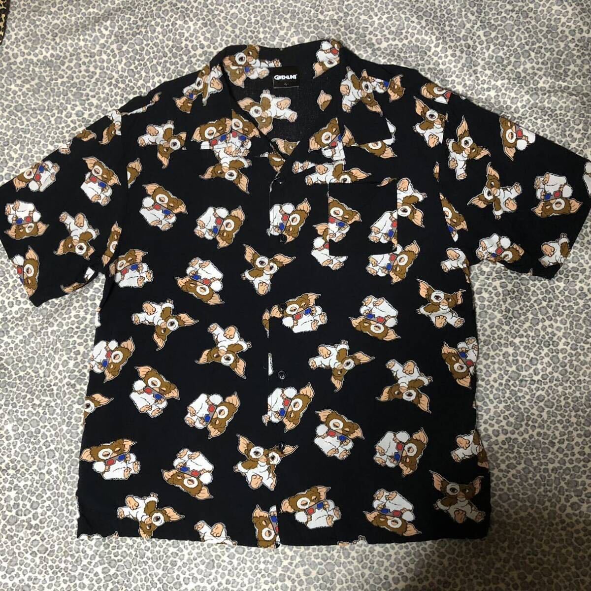 グレムリン ギズモ レーヨン アロハシャツ L 黒 シャツ GREMLiNS GIZMO Shirt