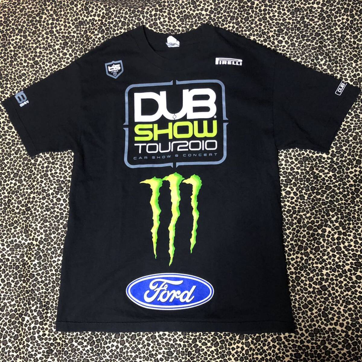 DUB SHOW TOUR 2010 Tシャツ L ブラック Monster Energy FORD PIRELLI tis WHEELS