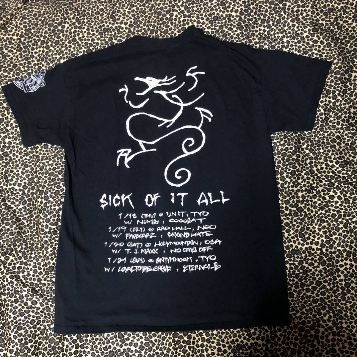 2024 SICK OF IT ALL ジャパンツアー Tシャツ ブラック L シックオブイットオール NYHC ハードコア JAPAN TOUR TEE