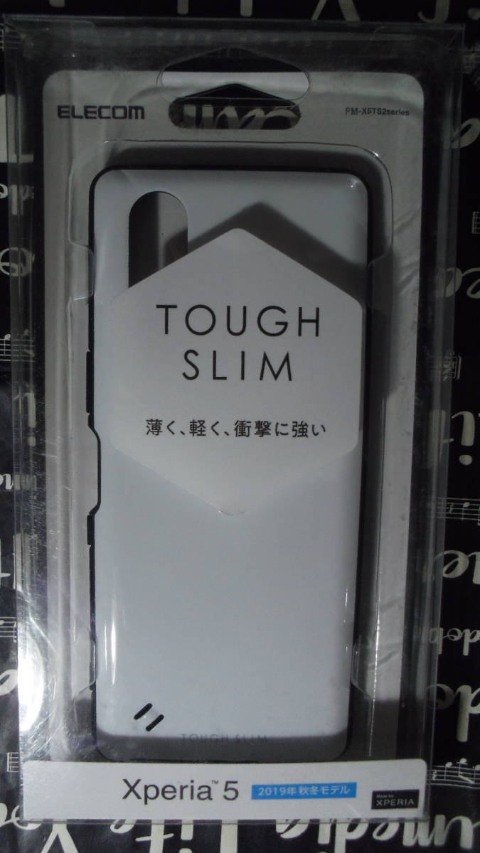 ELECOM Xperia 5 SO-01M SOV41 901SO ホワイト TOUGH SLIM2独自エアクッション効率的衝撃吸収 ストラップホール付 J8210 J8270 J9210 J9260_画像1