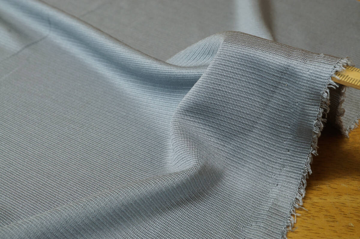 シルク ミラノリブニット 微薄くったりソフト シルバーグレー長4ｍ巾110cm Ｔシャツ 長袖 プルオーバー チュニックの画像2