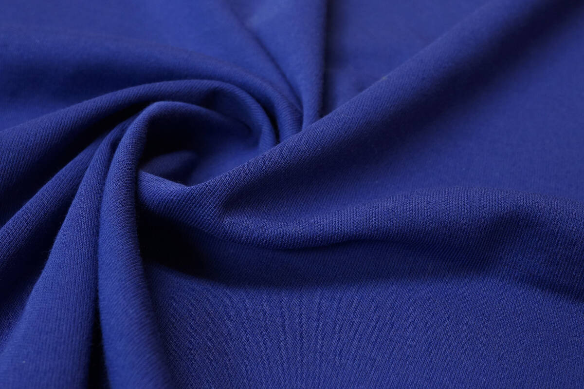 綿系素材 フライスニット しゃりさら感/微薄地 青紫 長4ｍ巾160cm プルオーバー チュニック Tシャツ 長袖 インナー_画像2