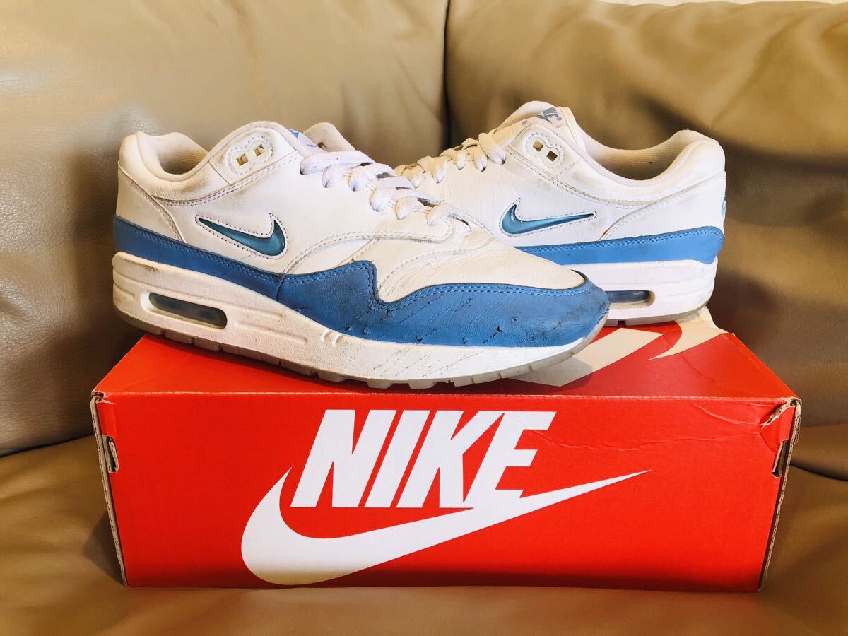 超希少！限定モデル！即完売品！激レアカラー！お洒落！カッコイイ！★NIKEナイキ AIRMAX1 Jewel University Blue！ゴールデンサイズ27㎝★_画像3