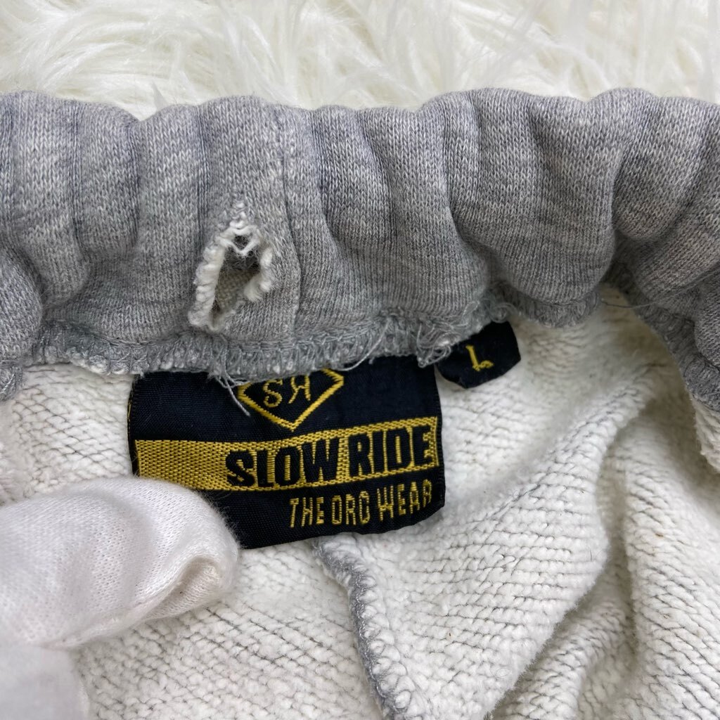 1円～　I-1　60　SLOW RIDE　スローライド　スウェット　極太　グレー　スウェットパンツ　ボトム　サイズL　コットン_画像4