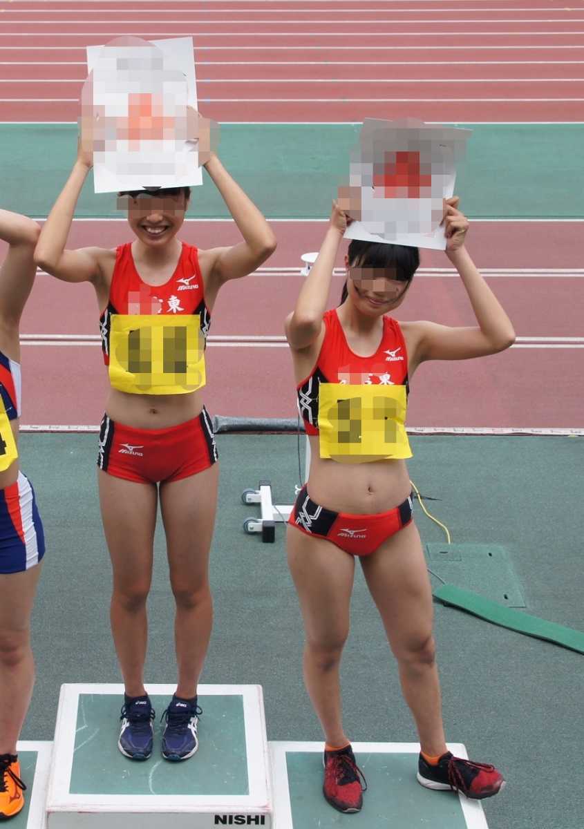 MIZUNO 女子陸上部セパレートユニフォーム上下セットL ブラトップ レーシングブルマ 倉吉東高校 鳥取県_参考イメージ