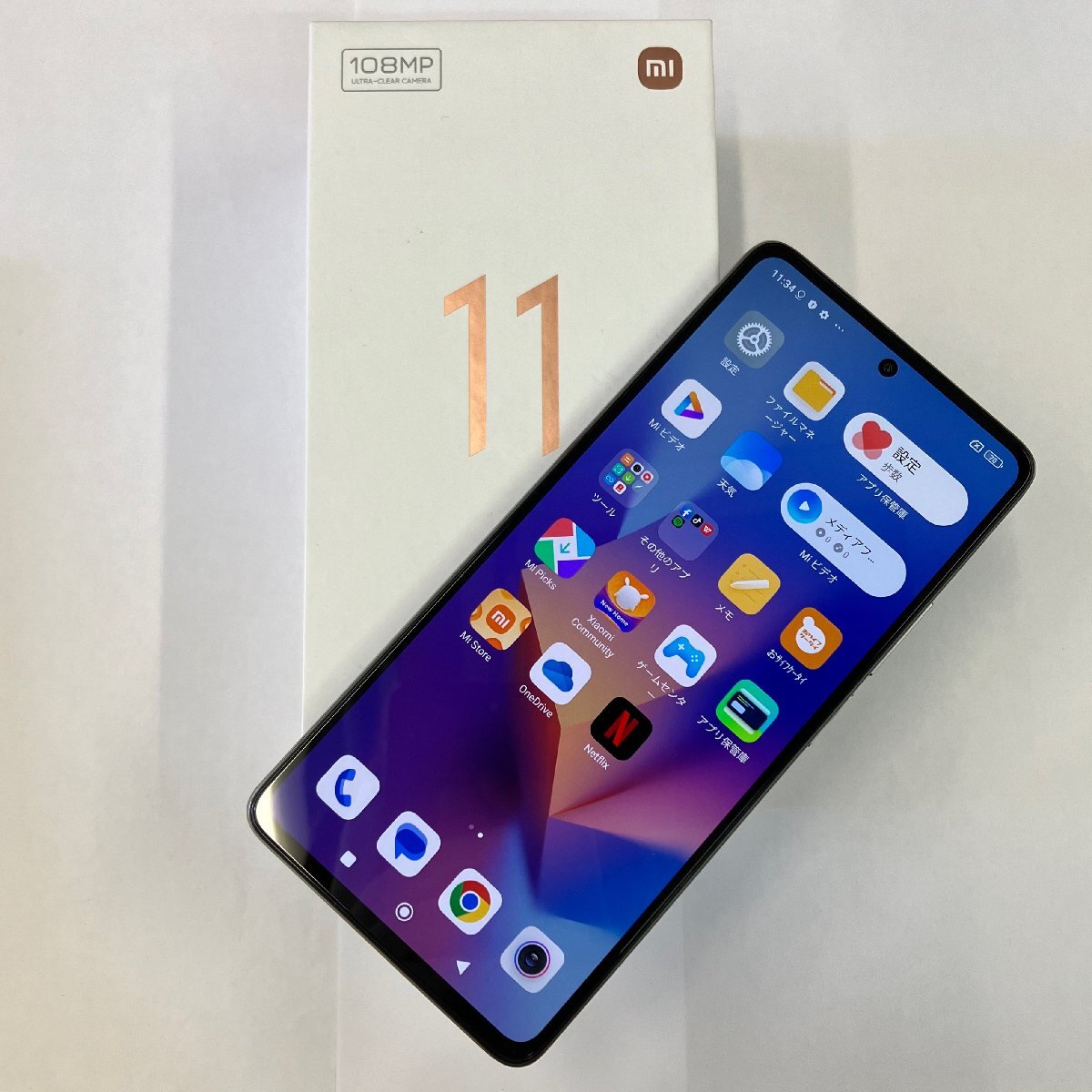 【送料無料/中古美品】国内版SIMフリー Xiaomi 11T Pro 8GB/128GB セレスティアブルー 2107113SR【四丁目店】_画像1