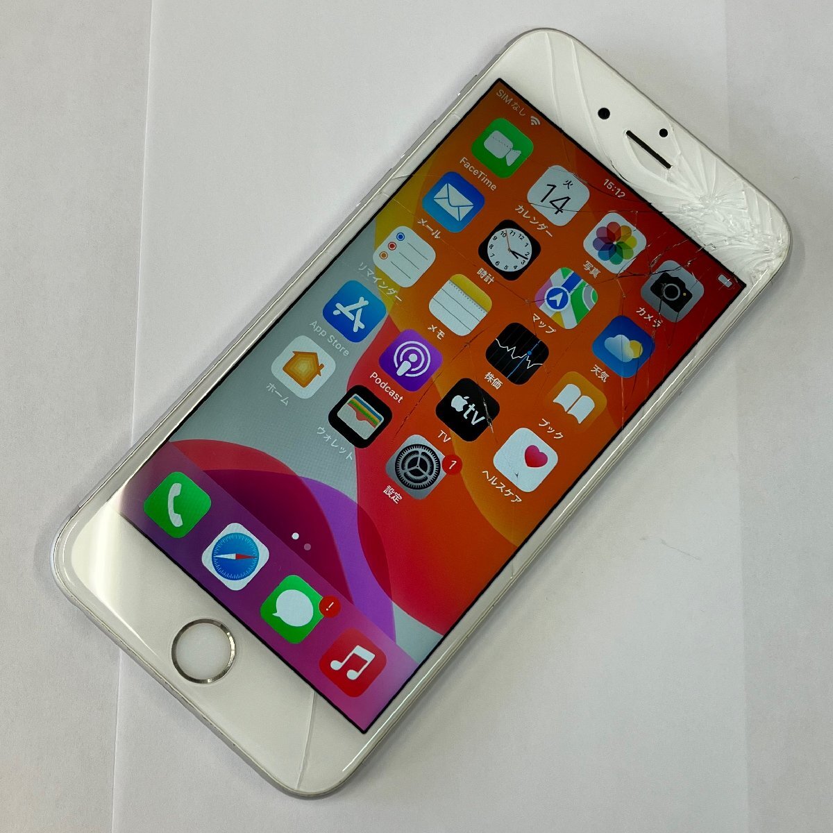 【送料無料/中古ジャンク/クリックポスト発送】SIMフリー SoftBank iPhone6s 64GB シルバー MKQP2J/A 〇判定 【四丁目店】_画像1