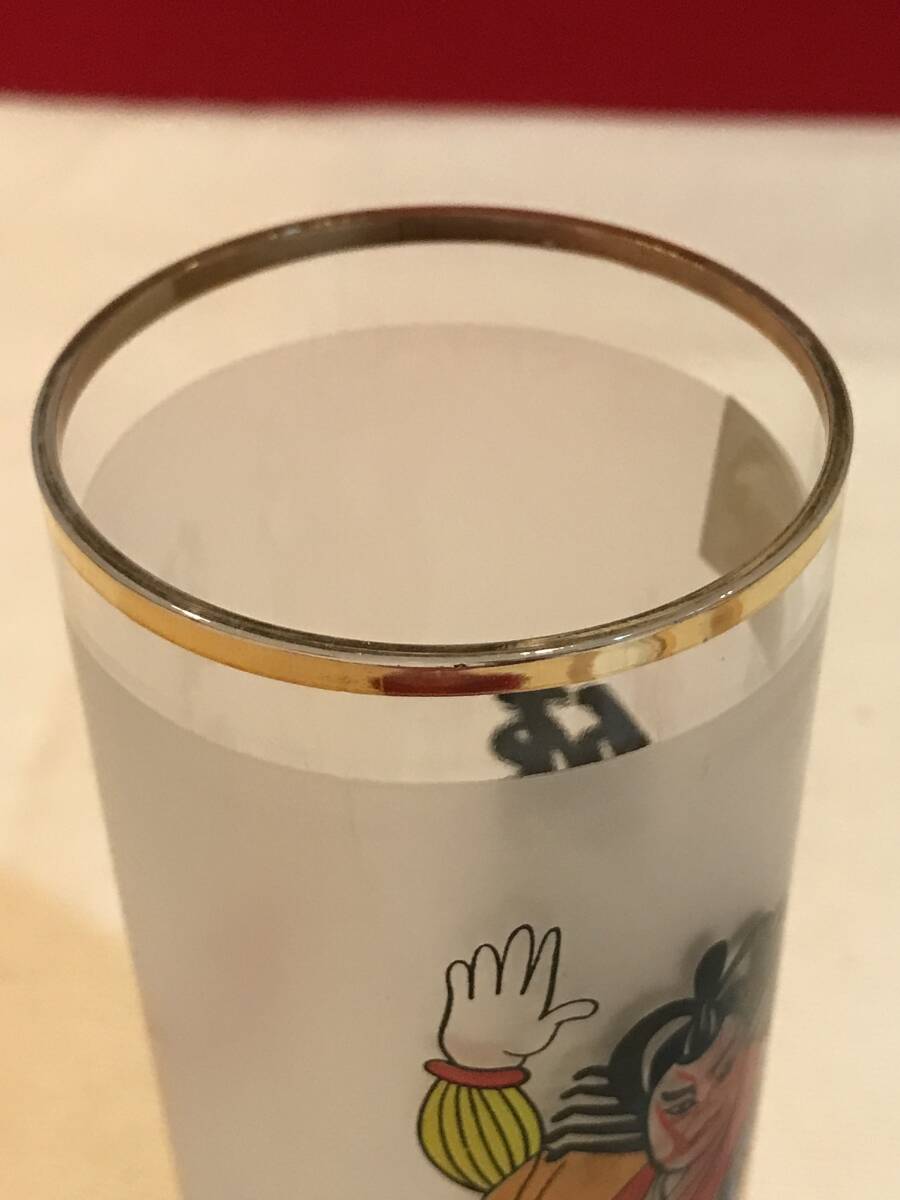 Ａ7783●レトロ ガラスタンブラー 歌舞伎 EXPO'70 ADERIA GLASS JAPAN アデリアグラス 刷りガラス 約φ5.7×ｈ15㎝ スレキズ小汚れなど_画像7