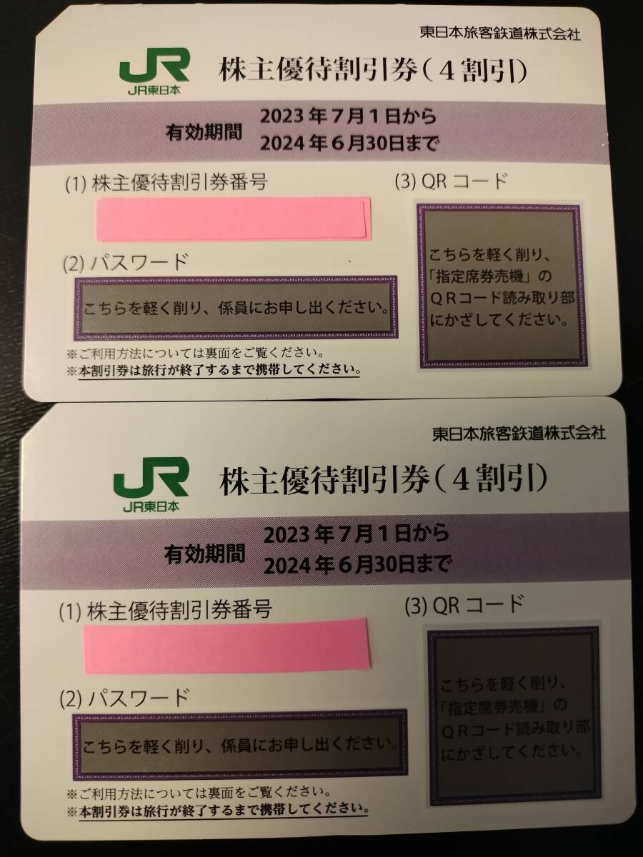 JR東日本 株主優待割引券(4割引) 2枚の画像1