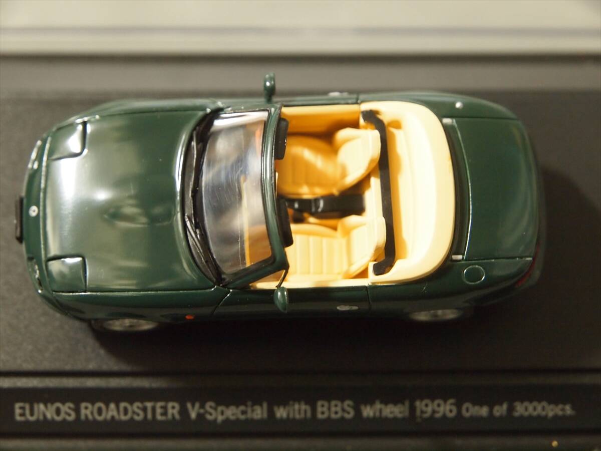 ユーノス ロードスター V-Special with BBS ホイール Green/Brown EBBRO 1/43 589_画像7