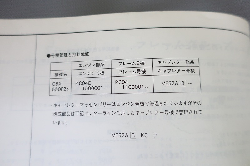 即決！CBX550F2/1版/パーツリスト/PC04-110-/CBX550F/パーツカタログ/検索)カスタム・メンテナンス・インテグラ/172_画像3