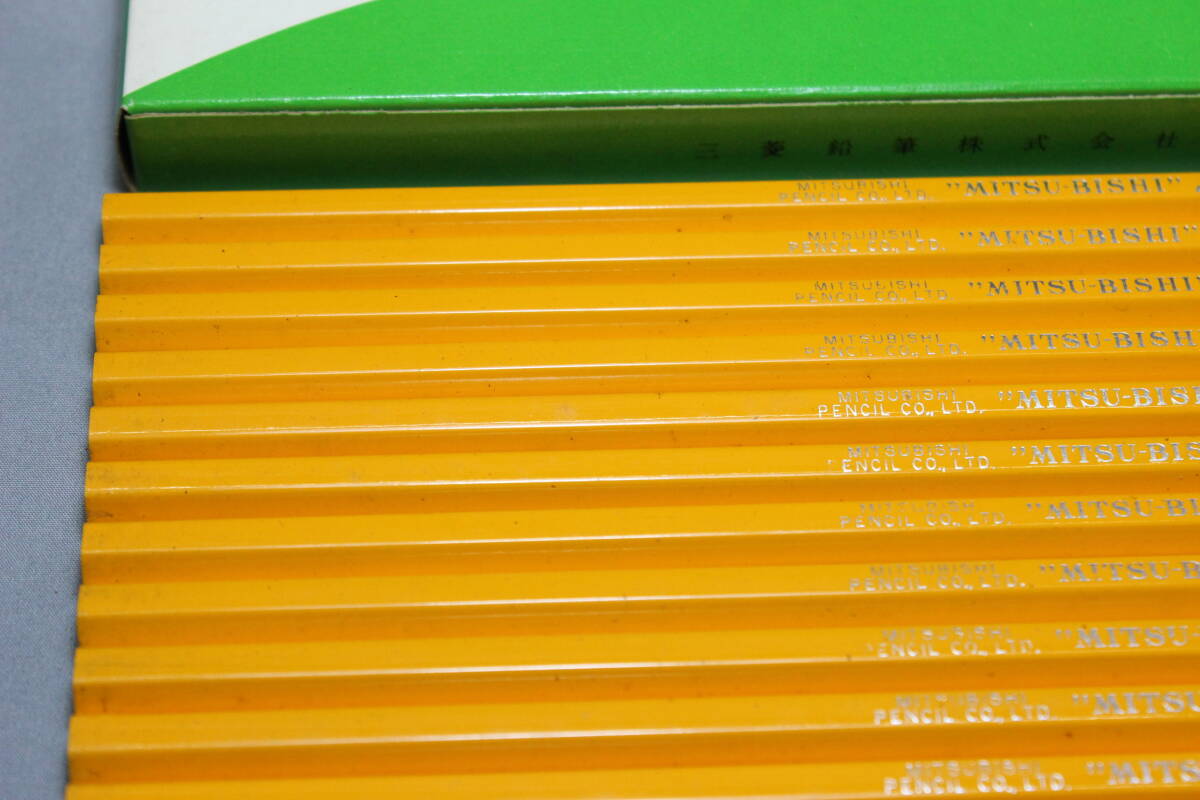 昭和レトロ 三菱鉛筆 ゴム付き鉛筆 ＃9852 硬度B 5ダース 旧パッケージ 未使用 当時物 の画像10