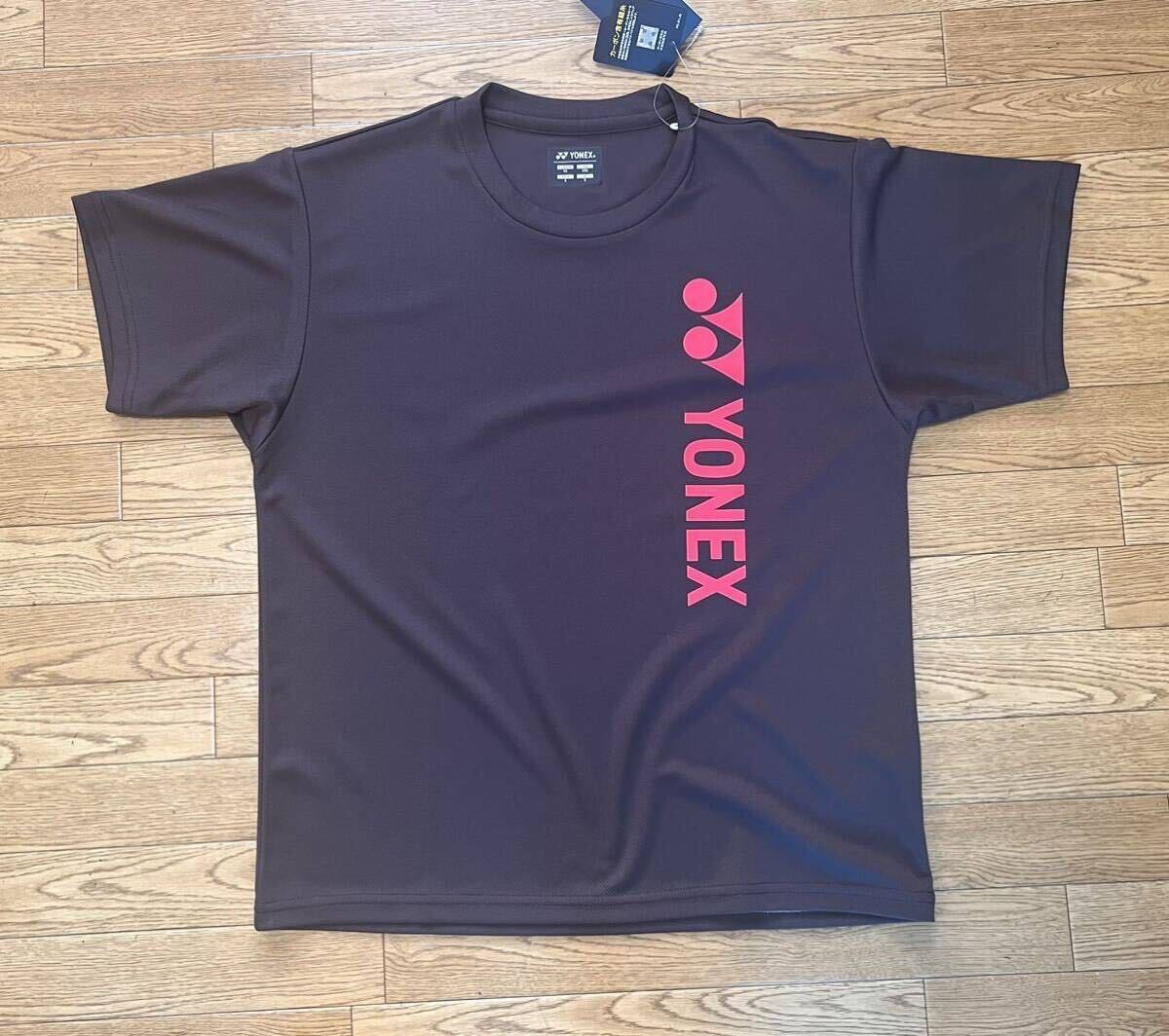 【送料込】YONEX ユニドライＴシャツ 16725Y チョコレート L UNISEX 男女兼用 2024春夏 受注会限定品_画像1