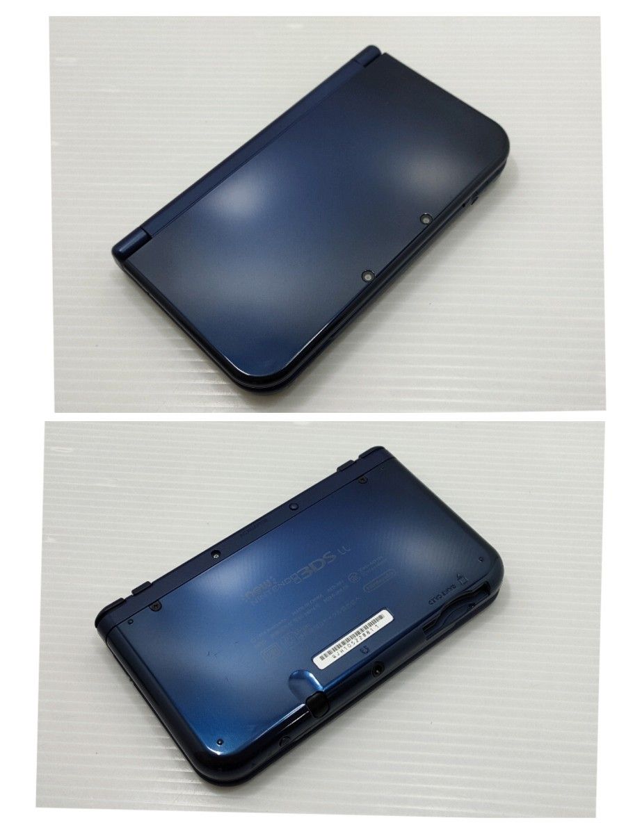 【美品】 上画面ips液晶 Newニンテンドー3DS LL メタリックブルー 本体 任天堂 充電器