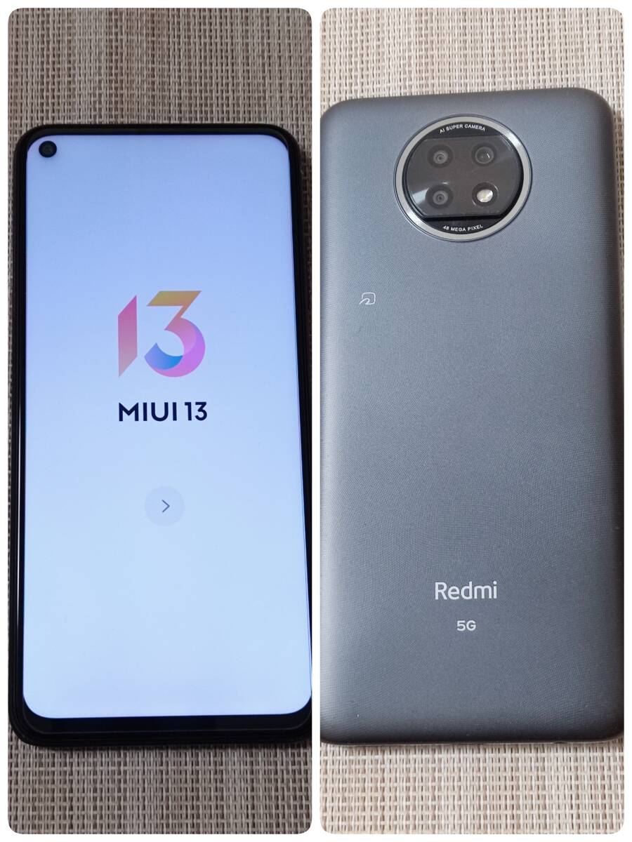 【おまけ付き】Redmi Note 9T メモリー4GB ストレージ64GB Nightfall Black ナイトフォールブラック ソフトバンク A001XM_前面と背面