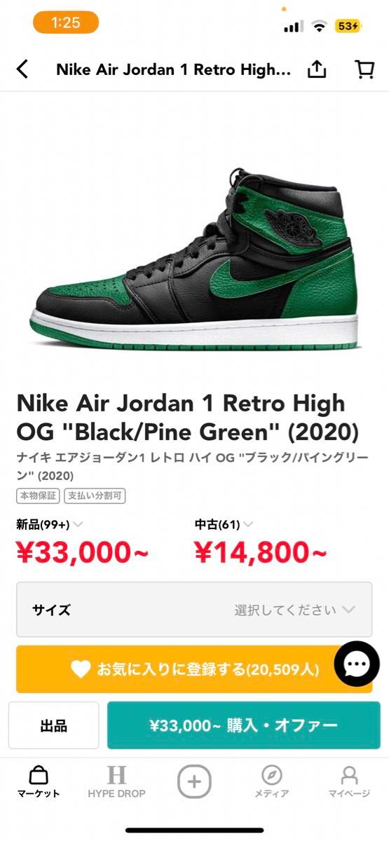 NIKE JORDAN  購入時47000