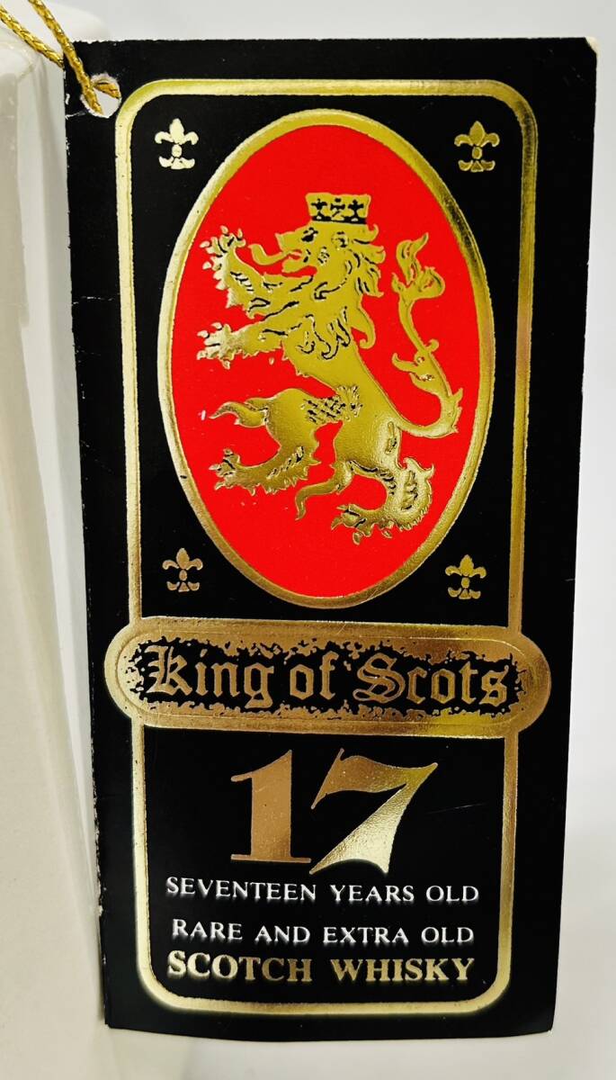 【MIA11384SH】1円スタート King of Scots キング オブ スコッツ 17年 白赤 陶器ボトル 750ml 43％ 総重量約1037g 未開栓の画像9