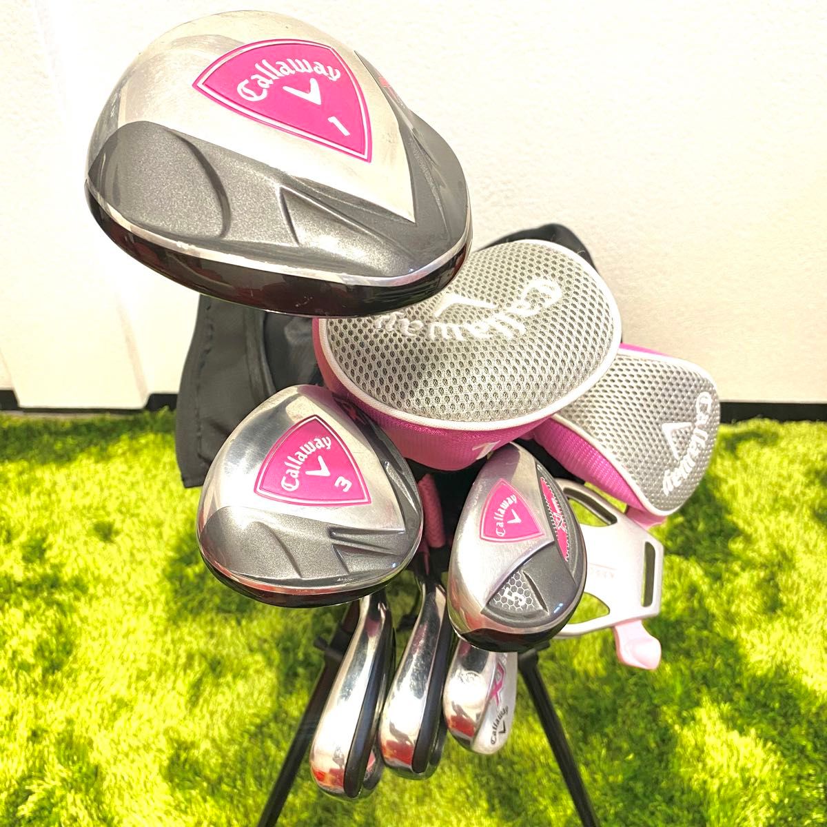 【美品】Callaway XJ SERIES ジュニアゴルフセット 7本SET 9〜12歳 身長130〜150cm目安 ピンク