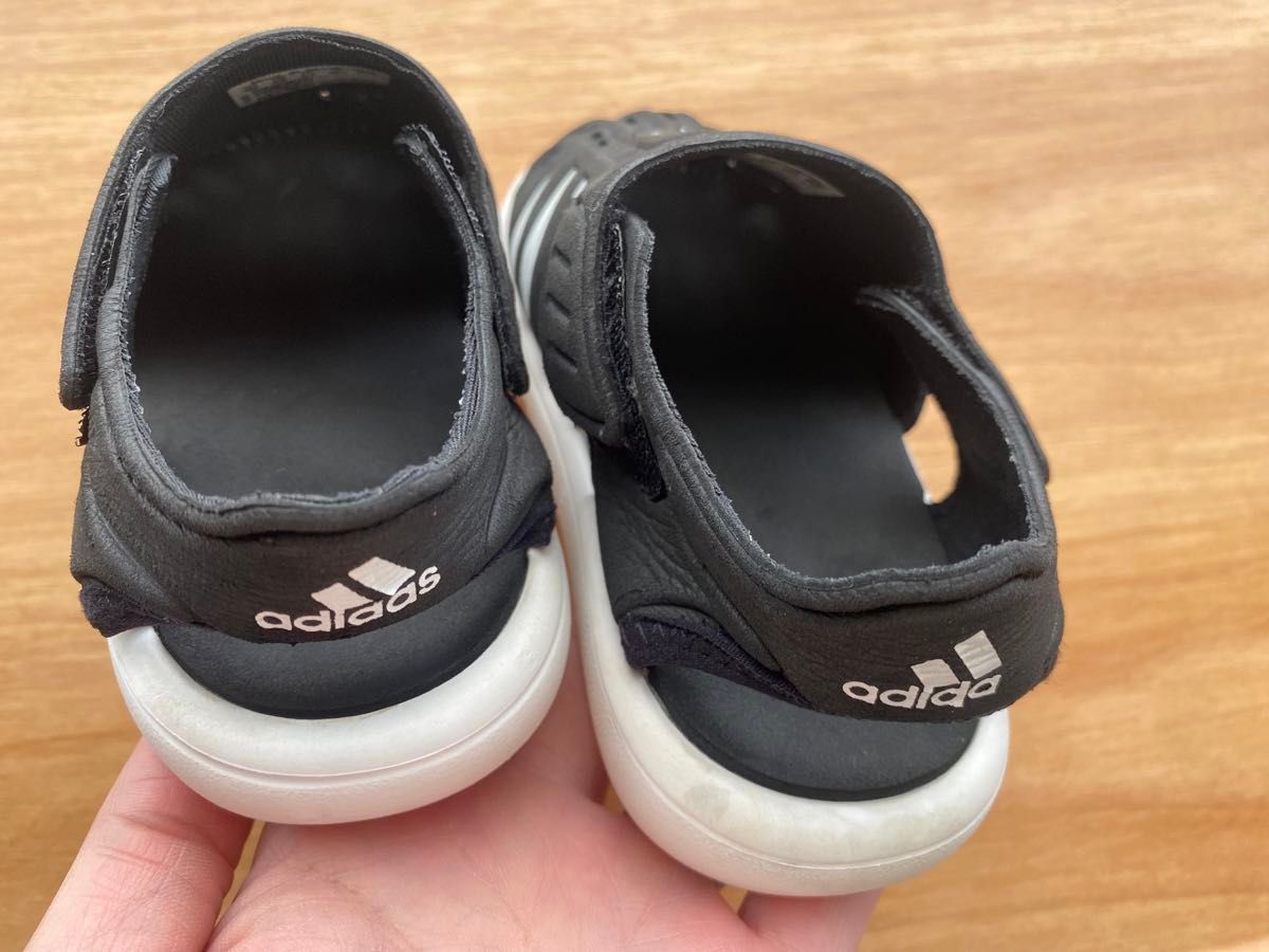 adidas アディダス  サマー クローズドトゥ ウォーターサンダル ブラック 黒 靴 16cm キッズ ベビー 男の子 女の子