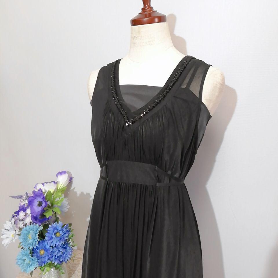 k Rune asong первоклассный прекрасный товар платье One-piece party чёрный цвет М размер 
