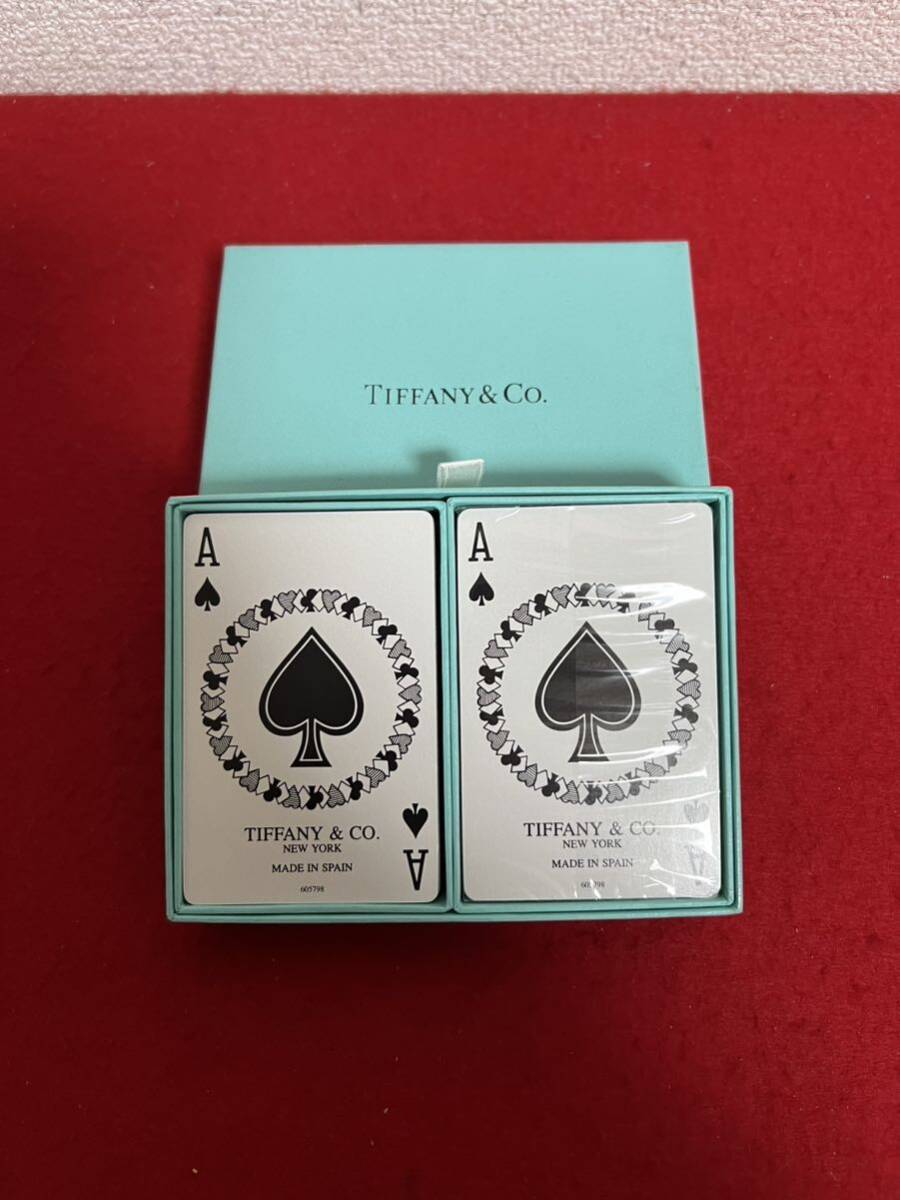 JP1279＊トランプ Tiffany&Co ティファニー 2セット付 1つ開封済み 1つ未開封＊_画像2