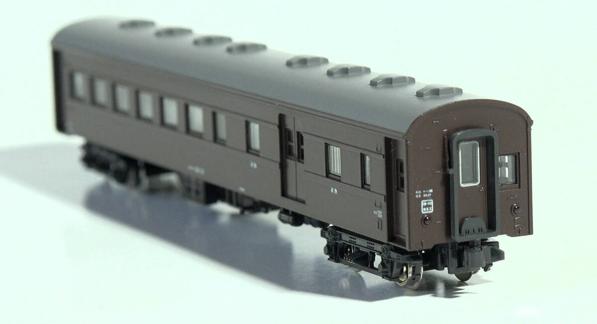 【G44424】KATO「No.5077-1　オハニ36形茶」ケースなし　国鉄60系客車　中古Nゲージ　ジャンク_画像6