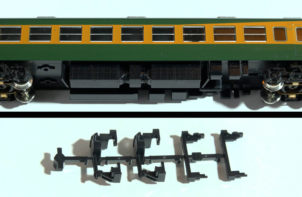 【G42C43】TOMIX「クモハ165」「モハ164」〈湘南色〉計2両　ケースなし動力なし　165系急行形電車　中古Nゲージ　ジャンク_画像8