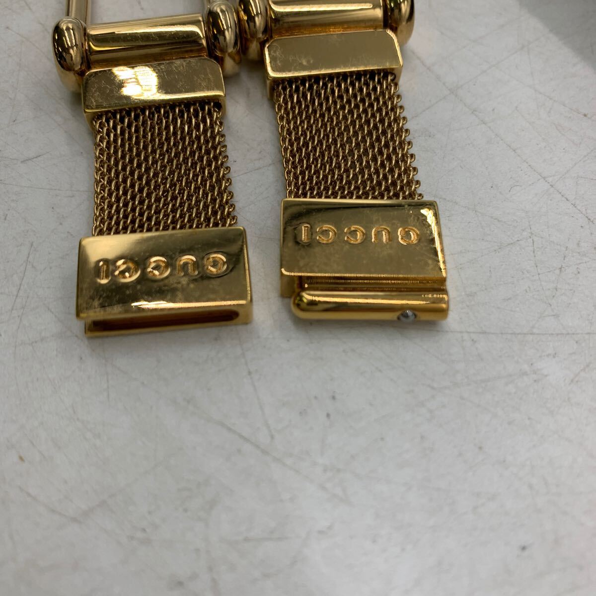 6-5-9# GUCCI Gucci kalabina брелок для ключа общая длина примерно 15cm кольцо для ключей двойной kalabina Gold цвет с коробкой Old Gucci текущее состояние товар .